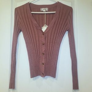 NWT Beautiful Rosewood Coloured Cardigan